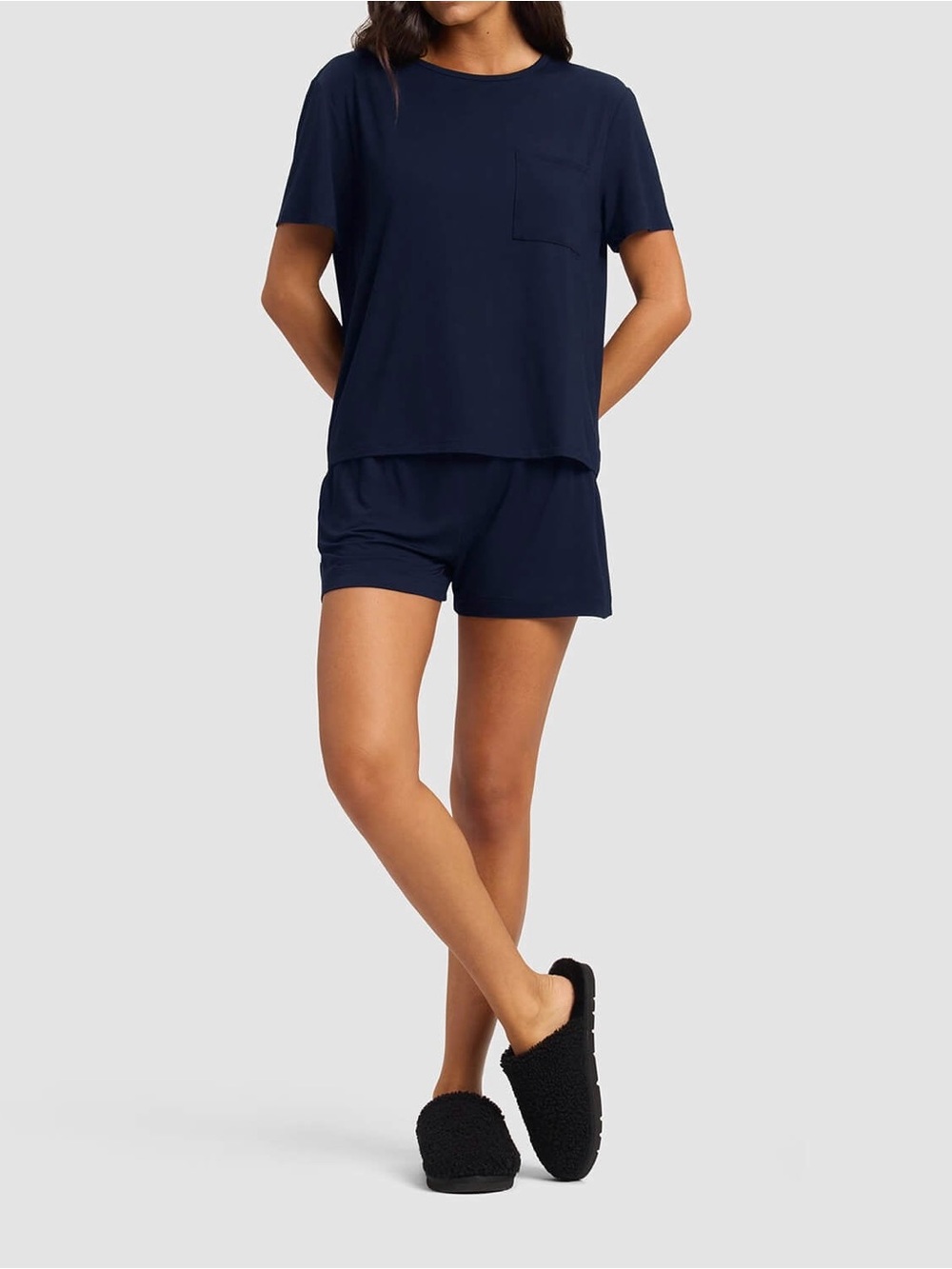 Cozy Earth Women's Bamboo Stretch-Knit Lounge Tee - Picture 9 of 9